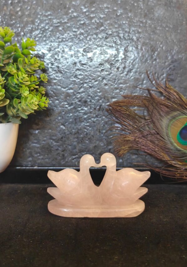 Rose Quartz Swan